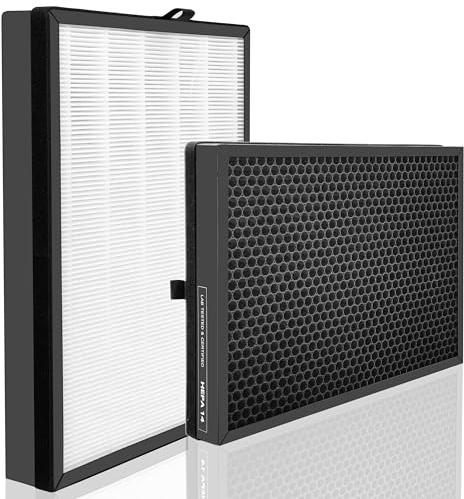 Khotilong Ersatzfilter, kompatibel mit PuroAir 400 Luftreiniger | 2er-Pack Hepa H14 mit Aktivkohle für Tierschuppen, Rauch und Gerüche, Schlafzimmer.