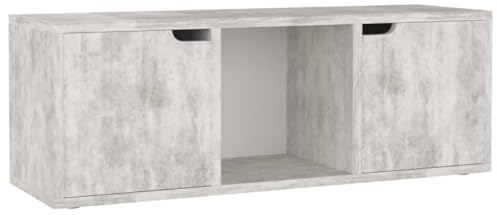 KTHLBRH TV-Schrank Betongrau 88,5x27,5x30,5 cm Holzwerkstoff Wohnzimmer-TV-Schrank TV-Ständer für das Schlafzimmer TV-Sideboard für Lounge, Büro, Wohnzimmer