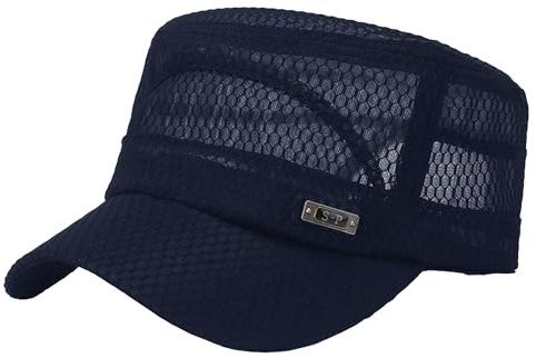 crazy bean Trucker Cap mit Netz Herren Damen Army Military Cap Einstellbar Belüftet Baseball Caps Vintage Basecap Kappe Hut Sommermütze Golf Tennis Visor Mütze