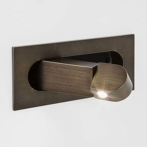 Applique murale à LED encastrée, spot de lecture de chevet réglable, mini applique murale, luminaires de tête de lit, projecteurs muraux de chambre à coucher, lampes de nuit pour salon d'hôt