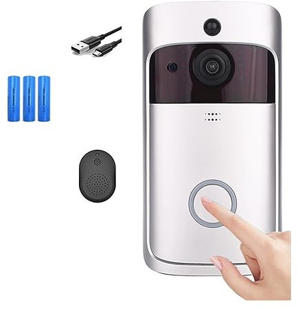 MZZYG Sonnette visuelle Interphone Vidéo IP Intelligent WiFi Visiophone Porte Sonnette WiFi Sonnette Caméra Alarme IR Caméras De Sécurité sans Fil pour la sécurité à Domicile(Size:Option 5)