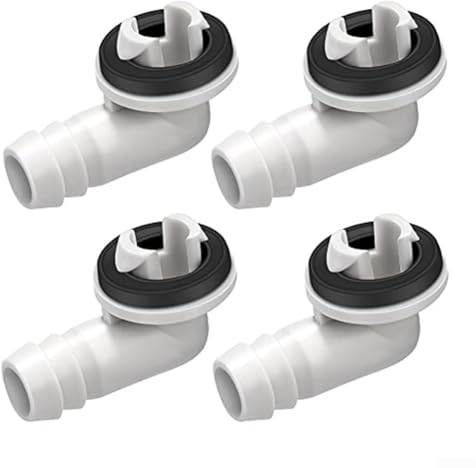 Klimaanlagen-Ablaufschlauch-Adapter-Set, 4-teilig, PVC-Material, effiziente Entwässerungslösung