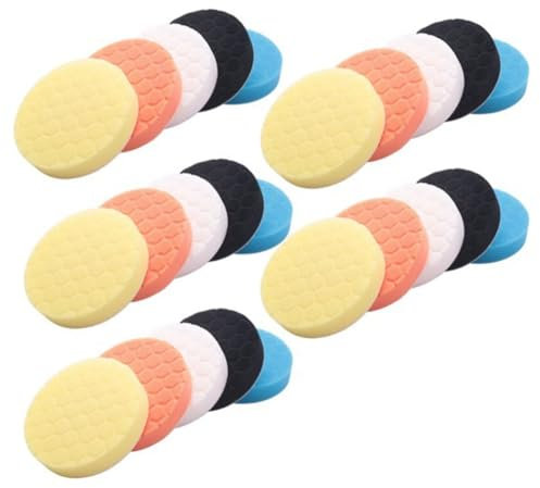 Suoumwa 25-Teiliges Polierpad-Set 5 (125 Mm) Fürs Auto