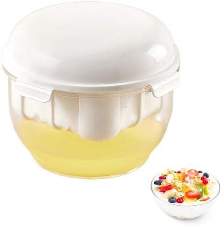 Griechischer Joghurtbereiter, Griechisches Joghurtsieb mit Deckel Joghurt Molke Trenner, Joghurtfilter mit Ultrafeinem Nylon Mesh Sieb für Hausgemachten Griechischen Joghurt