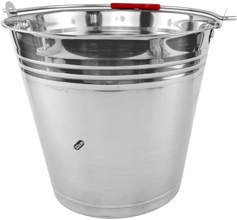 WELDINGER Edelstahleimer 12 Liter Fassungsvermögen robuste Qualität