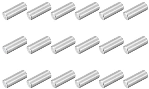 QUARKZMAN 28Pcs M6 x 16mm 304 Acier Inoxydable Goujon Cylindrique, Chevillage D'étagère Pin Parallèle Fixation Pour Fabrication Mécanique, Industrie, Installation De Meubles, Argent