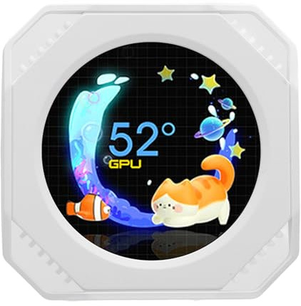 Annadue 2.1 IN DISPLAY TEMP COMPUTER, Monitor LCD di Raffreddamento CPU per Sistemi di Raffreddamento Ad Acqua, Pannello del Sensore PC Sotto-screen (WHITE)