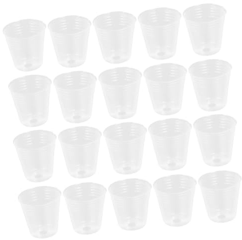 BESPORTBLE 50piezas Macetas Transparentes para y Suculentas Tiestos De Drenaje para Jardinería y De Plantas Interiores
