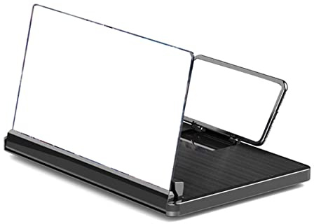 Phone Screen Magnifier Folding Desktop Stand for Elders Black