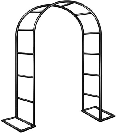 Grande arche de jardin en métal pour plantes grimpantes - Support de fleurs robuste - Décoration de mariage en plein air - Assemblage facile - Arches de roses durables (taille : 140 x 230 cm)