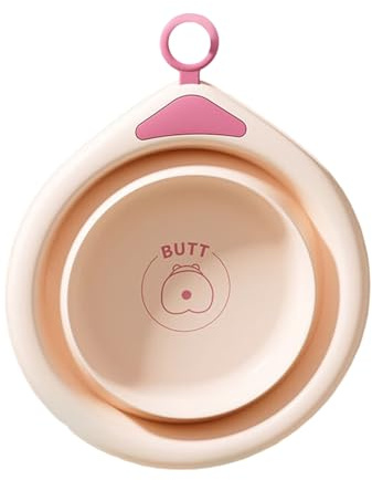 Foldable Baby Washing Pan Thickened PP+TPE Small Bathtub for Face Feet Hygiene Nonslip Infant Travel Accessories