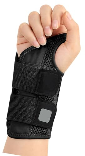 Itkcozcg Protezioni per polso e dita, regolabili, ergonomiche, protezioni per le mani, tunnel carpale, stecca per donne e uomini, tutore per palestra