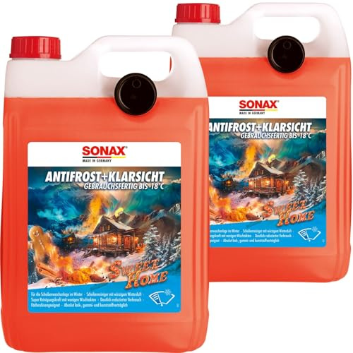 Sonax 2x Frostschutz, Scheibenreinigungsanlage (10 L) | 01365050 Gebrauchsfertig, Frostschutz, Scheibenreinigungsanlage