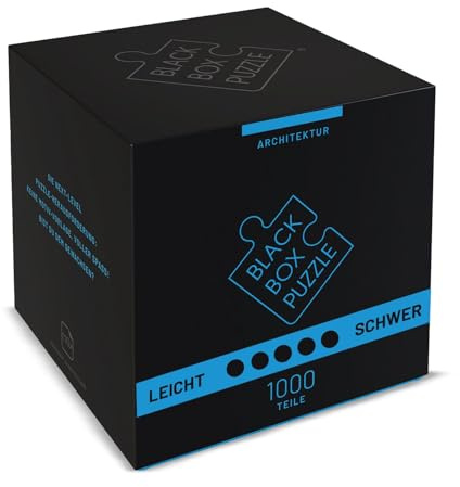 Black Box Puzzle 1000 Teile - Blackbox Puzzel mit Überraschungs-Motiv ohne Vorlage, schweres Puzzle Erwachsene anspruchsvoll, Puzzle-Box Architektur (2024)