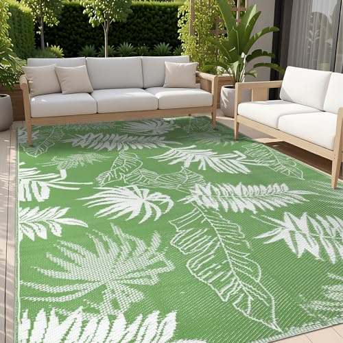 IMIYOKU Tapis Exterieur Resistant Pluie Terrasse, Réversible Résistant aux UV Tapis Extérieur Terrasse, Plastique Léger Tapis Balcon pour Jardin, Camping, Pique-Nique, Plage, 150 X 245 cm