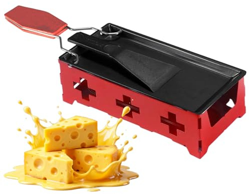 Mini Grill à Raclette,Multifonction Anti-Adhésif | Four À Raclette Et À Fondue - Idéal pour Fêtes Dortoir Jardin Camping Pique-nique Terrasse Feu de Camp