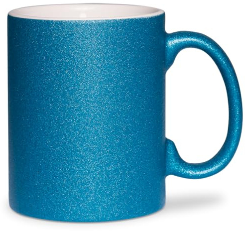 glitzertassen.de® | Tasse mit Glitzer | Glitzertasse in diversen Farben | Geschenkidee | Blau