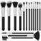 15 Stück Make Up Pinsel Set Professionelle Schminkpinsel Makeup Pinselset Kosmetikpinsel Set für Lidschatten Augenbrauen Foundation