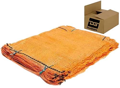 DeeGoods 100 Stück Raschelsäcke - Aufbewahrungssäcke für Obst und Gemüse - Kartoffelsack - Netzsack für Kaminholz Äpfel Kartoffeln (100, 51x80cm (25kg))