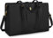 IGOLUMON Laptop Bags for Women 15.6 Inch Ladies Tote Bag Large Leather Black Laptop Handbag Designer Work Shoulder Bag for Computer Office Business School