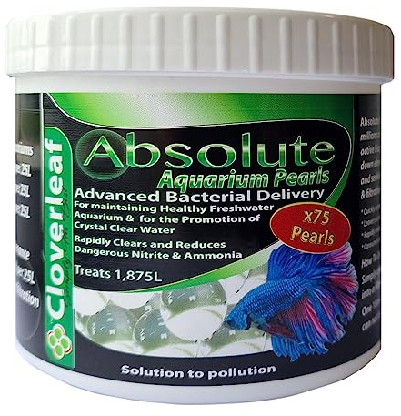 Cloverleaf Absolute Aquarium & Small Pond Pearls [x75 Pearls] Crystal Clear Water & Reduces Nitrate & Ammonia