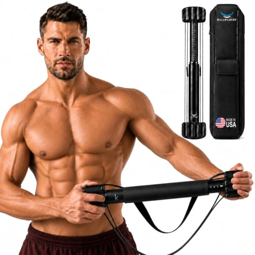 Bullworker X5 Pro - Equipo de ejercicio isométrico de 28 pulgadas, equipo de entrenamiento de fuerza portátil en casa, equipo de gimnasio para espalda, hombros, bíceps, tríceps, abdominales, pecho y