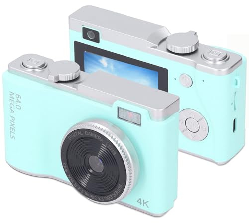 Appareil Photo Numérique Rétro 1080P, Appareil Photo Numérique Point and Shoot 48MP Vintage, Caméra Selfie FHD - Écran HD 2,4 Pouces, Zoom Numérique 16X, Double Objectif