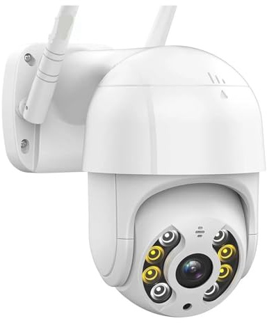 KVBRUI Telecamera PTZ Wi-Fi HD 4K da 8 MP for Esterni, Telecamera IP H.265 AI con rilevamento Umano, Telecamera di Sicurezza CCTV, sorveglianza P2P(EU Plug,4MP No Card)