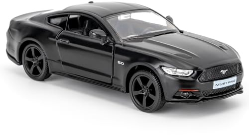 RMZ City Ford Mustang Auto Modell, 1/36 Skala Casting Zink Legierung Spielzeug Auto für Kinder, Ziehen Sie zurück Fahrzeuge für Kleinkinder Kinder Jungen Mädchen Geschenk (Schwarz)