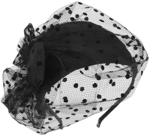 Gogogmee Fascinator Cerimonia Donna con in Pizzo e Rete Doppio Fascia e Fermaglio Leggero per Matrimoni Feste e Party