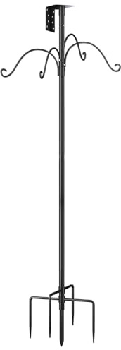 Pruojhw Palo per la casa degli uccelli | Supporto in metallo regolabile altezza 193 cm - Supporto per mangiatoia colibrì per giardino prato fiori | Terrazza esterna Niquette Scoiattolo