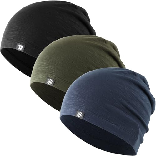 WTACTFUL 3 Stück - Mütze, Laufmütze Herren und Damen Sportmütze Skull Cap Beanie Atmungsaktiv schweißabsorbierend für Radfahren Radsport Jogging Fitness Outdoor