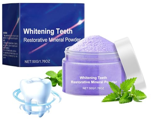 Teeth Whitening Powder - Enamel-Safe & Sensitivity-Free, Natural Stain Remover for Coffee, Wine, Smoking & Tea, Gum Protection & Freshen Breath, 1.76 oz