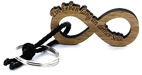 Lieblingsmensch Schlüsselanhänger aus Holz - Modell: Infinity Ein Leben lang...