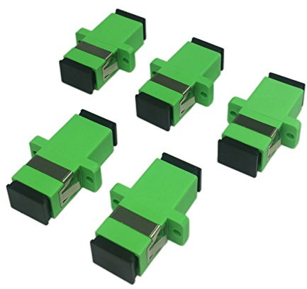 Cerrxian Adaptateur Fibre Optique SC APC Femelle Lot de 5 (Vert)