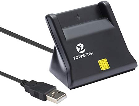 ZOWEETEK CAC Reader, CAC Card Reader Military, DOD Military USB Common Access CAC Smart Card Reader, Compatible with Windows, Mac OS and Linux