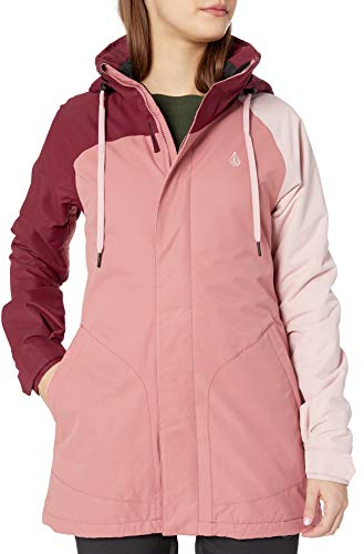 Volcom Damen Westland Isolierte Snowboard Ski Winter Kapuzenjacke - Pink - Small