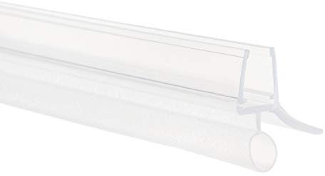 Fermit Duschtürdichtung 6-8 mm, Universal Abdichtung für Dusche, Schleiflippendichtung 6-8 mm für Glas- oder Acryl-Duschtür, transparent, 100 cm, Schwallschutz wasserabweisend, 25681 0