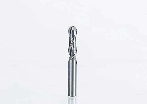 NO LOGO 1 x 6 mm 2 Rillen Spiral-Kugelfräser CNC-Frässtifte für Holz, Wolframcarbid, Fräswerkzeug, Fresa CNC-Werkzeuge (Größe: 28 mm)