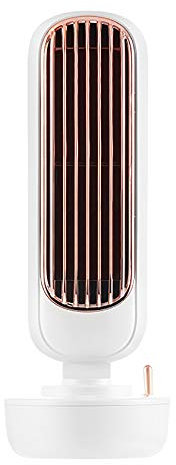 W-Lynn Ventilatore a Torre per umidificazione USB, Mini Ventilatore retrò Multifunzione, interfaccia USB, Ventilatore a Torre da Tavolo, Ventola a spruzzo, Adatto per casa, Ufficio, dormitorio,White