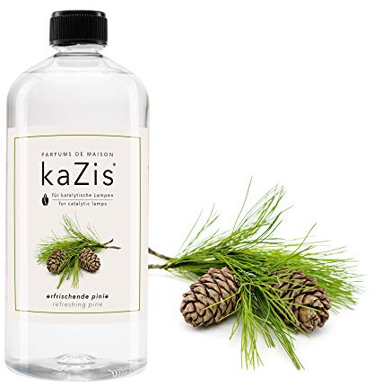 KAZIS® I Pin rafraîchissant I 1 litre I Pour chaque lampe catalytique I Parfum de Maison I 1000 ml I Parfum d'ambiance
