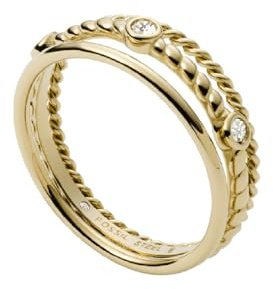 Fossil Ring Für Frauen Vintage Iconic, Höhe: 7,4mm Gold-Edelstahl-Ring, JF03801710