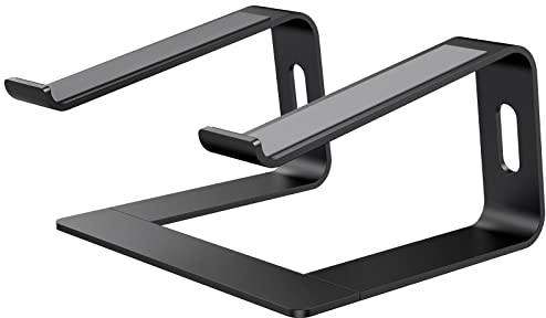 Bewahly Laptop Ständer, Ergonomisch Notebook Ständer, Aluminium Halter, Halterung, Stand für MacBook Pro/Air, Samsung, Huawei MateBook, Surface, Dell, HP, Lenovo und mehr 10~17 Laptops (Schwarz)