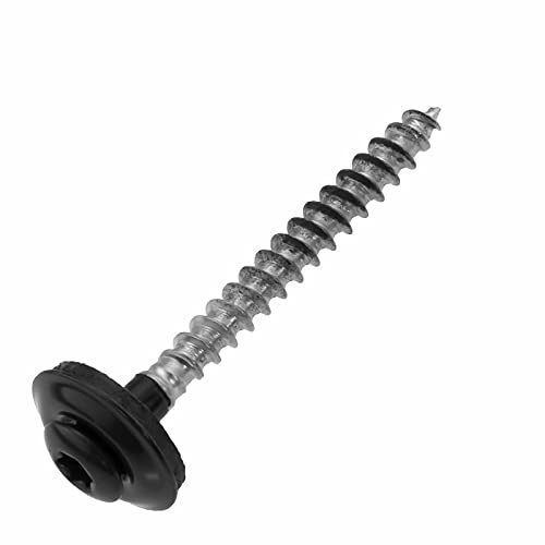 Lot de 100 vis étanches - En acier inoxydable A2 - Avec rondelle d'étanchéité EPDM - TX20 - 4,5 x 50 mm - Anthracite