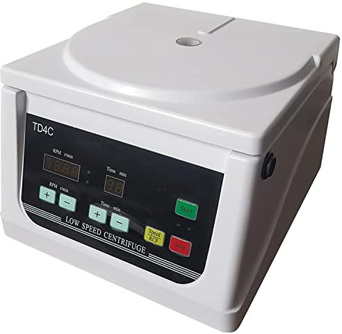 Centrifuga da Laboratorio,Centrifuga PRP con display digitale,Macchina Centrifuga Plasma,Banco Tempo e Velocità Regolabili, Promemoria per Gli Allarmi,Mainengine+-4 * 50mL