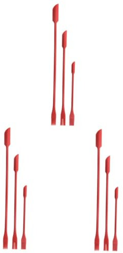 BESTonZON 9stücke Teiliges Silikon-spatelset Kreative Doppelseitige Schaber Für Backen Und Kochen Hitzebeständig Und Flexibel Zum Rühren Und Dekorieren Rot