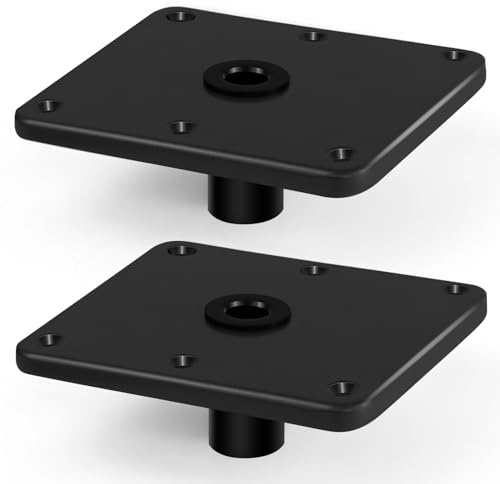 CLLOMAGY Boat Seat Base Mount Boat Seat Pedestal Base Mount Plate for 3/4 Pin Post Socket, Heavy Duty Marine Pedestal Bracket for Most Marine Fishing Pontoon Bass