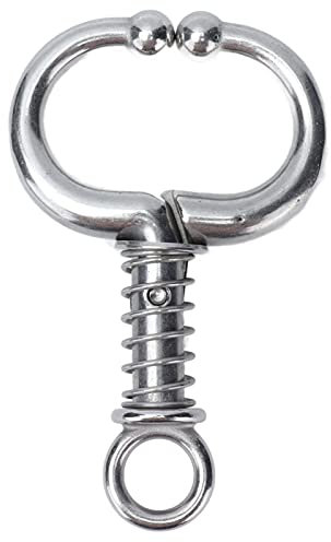 Bullen-Nasenringe, Edelstahl, für Rinder, Rinder, Nasenringe, Nutztiere, Edelstahl, für Rinder, Nasenklemme, Federtyp, Bullenkuh für Kühe (Kleiner W Spring Bull Nasenring)