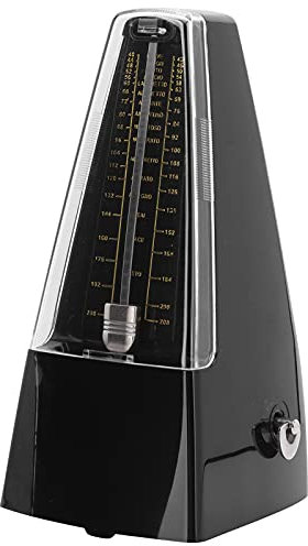 Mechanisches Metronom, Musik-Metronom, Musik-Universal-Timer für Klassische Elektronische Musik für Klavier, Schlagzeug, Bass, Gitarre, Violine (BLACK)