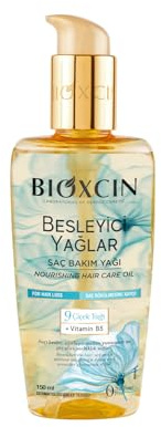 Bioxcin Hårolja för torrt och slitet hår – med 9 blomoljor, vitamin B5 & BioComplex B11 – anti-frizzvård för glans, smidighet och mjuka spetsar – 150 ml